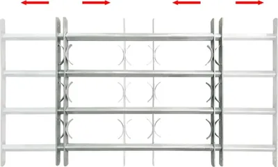 Immagine prodotto di Grate per Finestre Regolabili 4 Barre Trasversali 700-1050 mm