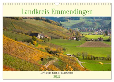 Produktbild von Kalender 2027 · Britische Version · Landkreis Emmendingen – Entdeckungen im Südwesten (Wandkalender 2027 17" × 12" Querformat), CALVENDO 12-Monats-Wandkalender