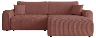 Produktbild von MIRJAN24 Ecksofa Floryn L Cord, Polsterecke, L-Form Schlafsofa, Eckcouch mit Bettkasten (Farbe: Poso 29)