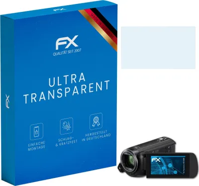 Produktbild von atFoliX 4050512164789, Transparent, Panasonic, HC-V380, Klare Bildschirmschutzfolie, Kratzresistent, Glänzend