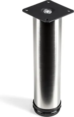 Produktbild von 4er-SET Möbelfuß JIM Stützfuß echt Edelstahl Ø 50 mm / Höhe: 200 mm hohe Belastbarkeit durch extra starke Rohrwandung SO-TECH