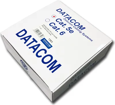 Imagen del producto de Cable UTP DATACOM, categoría CAT5E, PVC, 50 metros, color gris