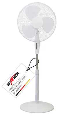 Produktbild von Grafner® Standventilator mit Oszillationsfunktion Weiß Ø 40 cm x 105-120 cm