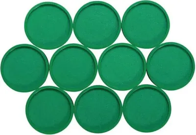Zdjęcie produktu dla Magnes MAUL okrągły 10 sztuk 1 kg tworzywo sztuczne ferryt odporny na pęknięcia lakierowany Ø 2,9 x 1,2 cm zielony