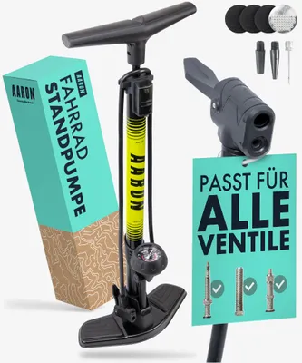 Produktbild von AARON Sport One 2.0 Fahrradpumpe Standpumpe Gelb
