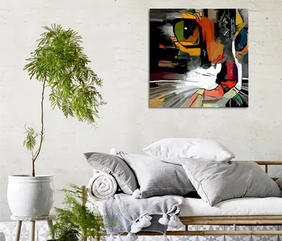 Produktbild von Wallity, KC400- GWN1160, Bunt, Leinwandbilder, 45 x 45 cm, 60% Baumwolle / 40% Polyester