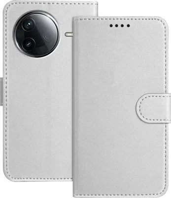 Immagine prodotto di Custodia per Xiaomi Poco F7 Pro/F7 Ultra - Cover portafoglio Phonesta Smooth Skin con cordino staccabile - Argento