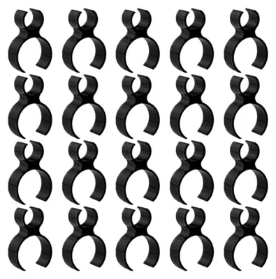 Produktbild von 20 Stück Kunststoff-Weinclips in Schwarz für Partys