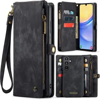 Produktbild von Samsung Galaxy A16 Hülle - CaseMe 008 2-in-1 Klapphülle & Back Cover mit Brieftasche - Schwarz