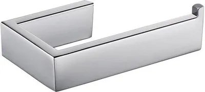 Image de Porte-rouleau de papier toilette en acier inoxydable, porte-rouleau de papier toilette pour la salle de bains et la cuisine (finition chromée, trous de fixation)