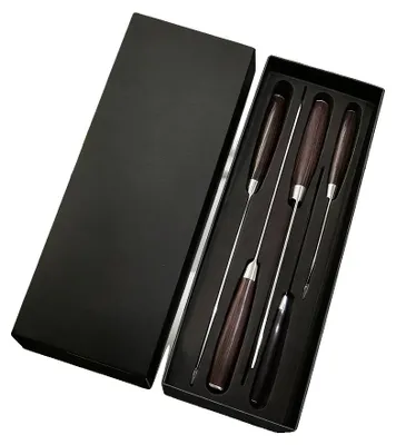 Produktbild von Küchenmesser Set, 7Cr17 Edelstahl, Klingenlänge 20 cm, Griff Länge 13,5 cm, Gesamtlänge 33,5 cm, Vielseitige Messertypen