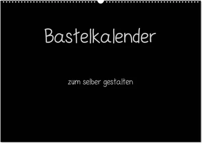 Produktbild von Bastelkalender - Schwarz (Wandkalender 2025 DIN A2 quer), CALVENDO Monatskalender