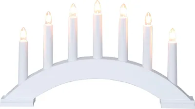 Produktbild von EGLO Lichterbogen Weihnachten mit 7 Kerzen, Fensterleuchter gebogen, Schwibbogen mit Kabel, Weihnachtsbeleuchtung Fenster, E10 Fassung, warmweiß