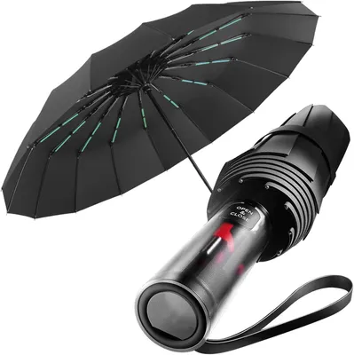 Imagen del producto de Paraguas extra grande, resistente al viento, con apertura automática, protección UV, color , ideal para golf y viajes