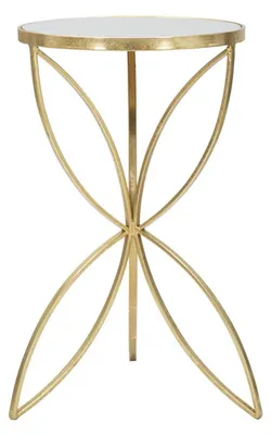 Immagine prodotto di Tavolinetto Butterfly in ferro e specchio – Ø 35 x H 60 cm