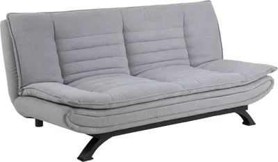 Produktbild von Schlafsofa - Hellgrau - Mikrofaserbezug - Schlaffunktion