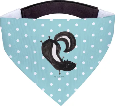 Produktbild von Mr. & Mrs. Panda Hund Halstuch Stinktier Handstand - Türkis Pastell - Geschenk, Tuch, Skunk, Für Hunde, Raubtier, Wildtier, Spielplatz, Stinker
