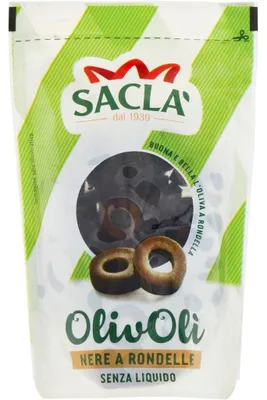 Zdjęcie produktu dla Czarne oliwki w plastrach Olivoli Nere 75 g