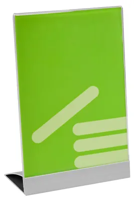 Produktbild von Werbeaufsteller DIN A5 Hoch – stabiler Aluminiumfuß Tischaufsteller Speisekartenhalter Zeigis®