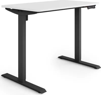 Produktbild von ESMART Germany ETX-121BW 100 x 60 cm Weiß Ergonomischer Steh-Sitz-Schreibtisch Stufenlos elektrisch höhenverstellbar 73,5 - 123,5 cm 3x Memory USB Ladeport Aktivitätserinnerung Soft-Start/Stopp