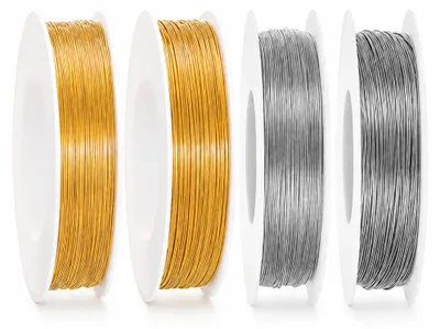 Basteldraht 4 Rollen 0,3/0,4 mm, 50 m/Rolle, rostfrei