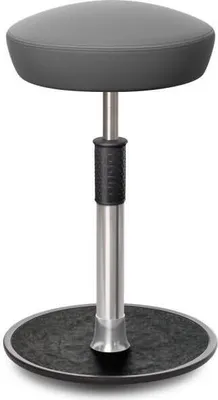 Produktbild von Sitz- Stehhocker Free Tall Hutsitz skai Dynactiv Makari 160 Grau chr. /schw..