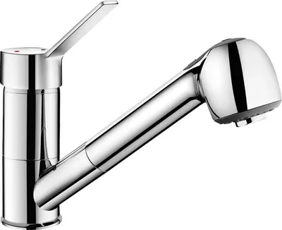 Image de Delabie SPT-EHM, bec pivotant, H105mm, douchette extractible, poignée de commande