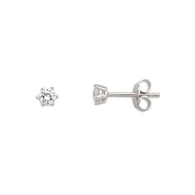 Produktbild von Xenox Damen Silber Sterling 925 Ohrstecker in Silber mit Zirkonia - Silver Circle XS7382