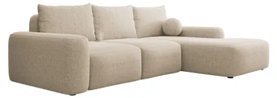 Produktbild von Selsey Carnos - Ecksofa mit Schlaffunktion, Balancekissen, Chenillebezug, Beige, rechtsseitig