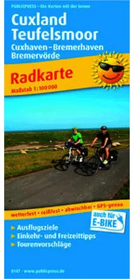 Obrázek produktu pro PUBLICPRESS cyklomapa Cuxland - Teufels, Cuxhaven - Bremerhaven, Bremervörde