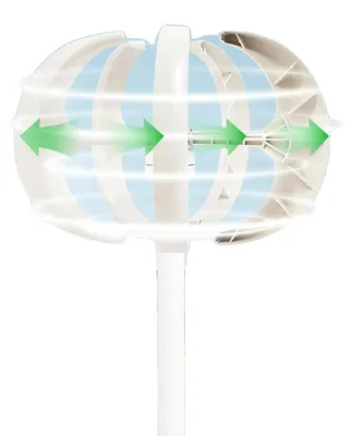 Image de Éolienne, modèle à 5 pales, production d'énergie efficace, BLANC