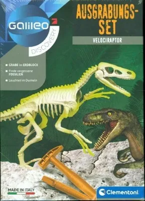 Produktbild von Galileo Ausgrabungsset Velociraptor nachtleuchtend
