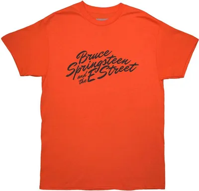 Image de Bruce Springsteen - "Tour '24 River Font" T-shirt homme/femme unie RO13046 (XXL) (Orange)