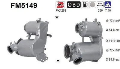 Zdjęcie produktu dla Filtr Cząstek Stałych Dpf Vw Golf Vii 2,0Tdi