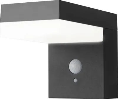 Produktbild von Sygonix SY-4715526 Solar-Außenwandleuchte mit Bewegungsmelder SMD LED 6 W Schwarz