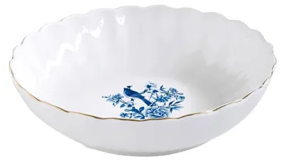 Produktbild von Suppenteller Paradise Garden, D. 20 cm, weiß-blau, Porzellan