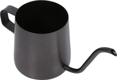 Obrázek produktu pro Černá překapávací konvice na kávu z nerezové oceli s dlouhým husím krkem (250 ml)