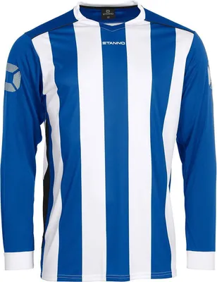 Productafbeelding van Stanno Brighton Voetbalshirt Lange Mouw Kinderen - Wit / Royal | Maat: 164