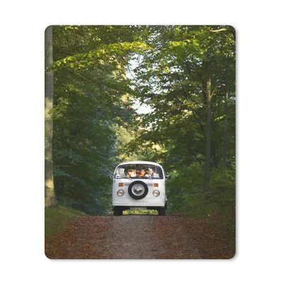 Produktbild von MuchoWow® Mauspad Mousepad Bus - Weiß - Bäume 30x40 cm - Mousepads - Maus Mat - Pad - Mausunterlage - Mausmatten