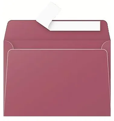 Image de Enveloppe Clairefontaine C6 Pollen 120 g bordeaux, lot de 20