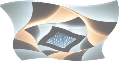 Zdjęcie produktu dla Lampa sufitowa LED, biała, ściemniana pilotem, L 48 cm