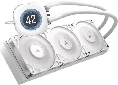 Image de CORSAIR NAUTILUS 360 LCD White - Refroidissement PC - Radiateur 360 mm