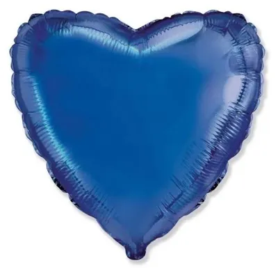 Produktbild von Folienballon, 45 cm, Herz, blau – Valentinstag / Hochzeit