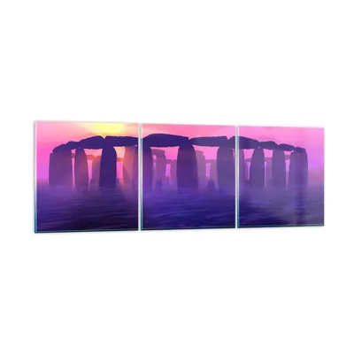 Produktbild von Bilder auf glas - Stonehenge Kreis Geheimnis Geschichte - 90x30cm - Glasbilder - Wandbilder - Kunstdruck - Wanddekoration aus Glas - Glas Bilder - Wandbild auf Glas - GCA90x30-1244