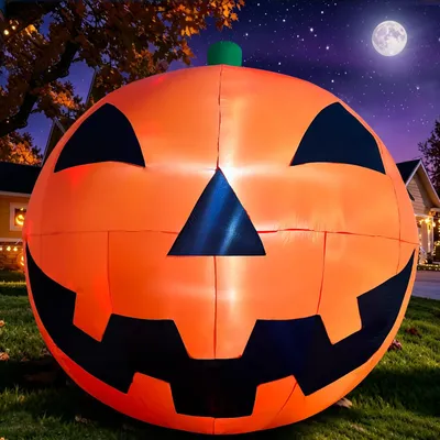 Aufblasbarer Halloween-Kürbis 3,10 m mit LED-Beleuchtung