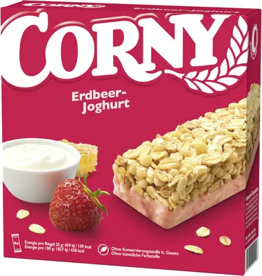 Produktbild von Corny CLASSIC Erdbeer-Joghurt Müsliriegel, 6x25g