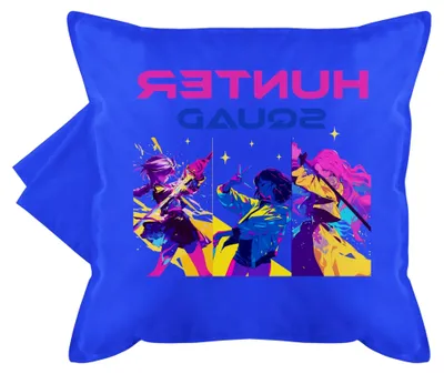 Produktbild von Kissenbezug - Anime Kissen - Hunter Squad - Dämonen K-Pop Fan Merchandise - 50 x 50 cm - Blau