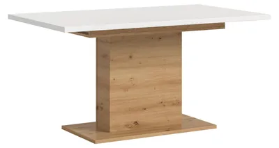 Productafbeelding van Uitschuifbare eettafel Artisan, wit, 150-190 cm, modern, elegant, metcertificering
