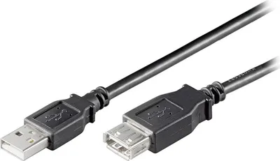 Zdjęcie produktu dla Ewent EC1013, 3 m, USB A, USB A, Męska/Żeńska, Czarny