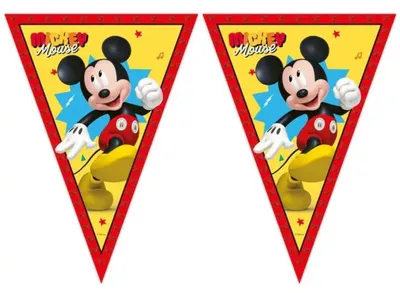 Produktbild von "Mickey Jump Into The Fun" Partydeko Artikel Variante: Wimpelkette Papier